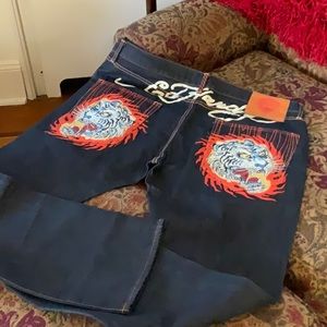 Ed Hardy by Christian Audigier Mens Tiger Pocket jeans size 40x34